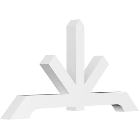Ekena Millwork Vanguard Architectural Grade PVC Gable Bracket, 60"W x 30"H x 4"D x 4"F, 12/12 Pitch GBP060X30X0404VAN00